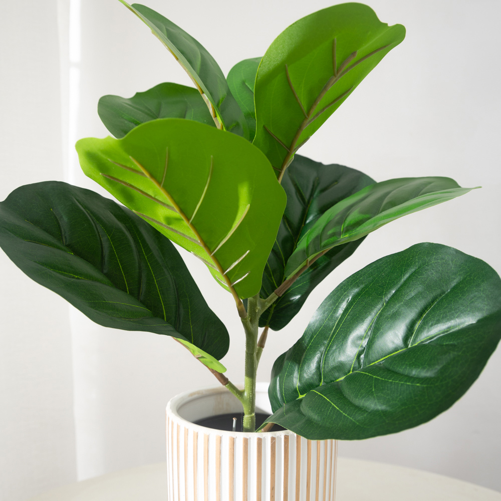 38cm 9 tenedores plantas artif - Ficus Lyrata Tree reseña y precio