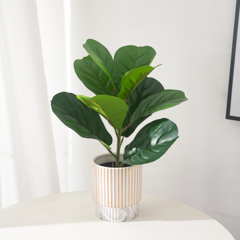 38cm 9 tenedores plantas artif - Ficus Lyrata Tree reseña y precio